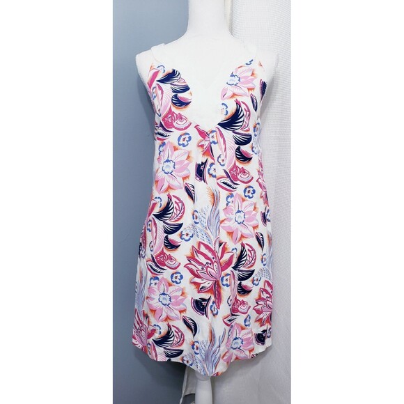 Tommy Bahama Lined Linen White Floral Dress size XS - Picture 1 of 7